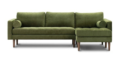 Divano componibile in velluto Napa rivolto a destra