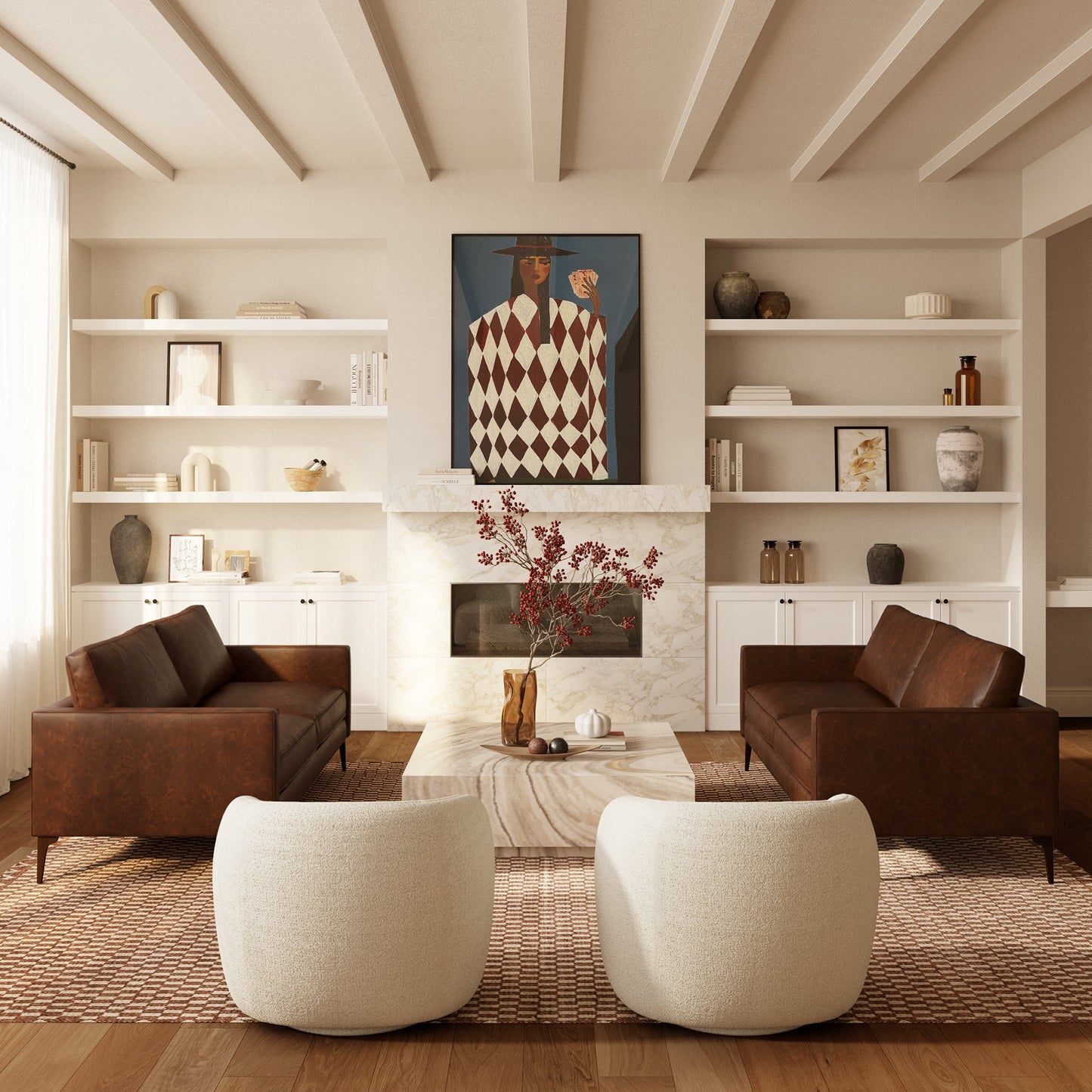 Divano in pelle Mateo