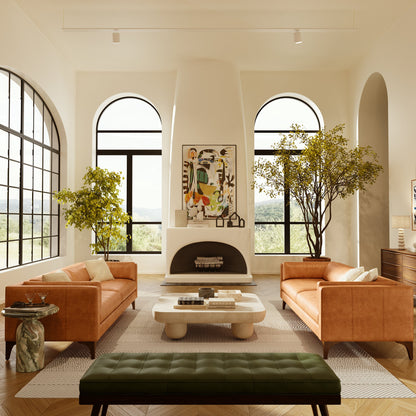 Divano in pelle Argan