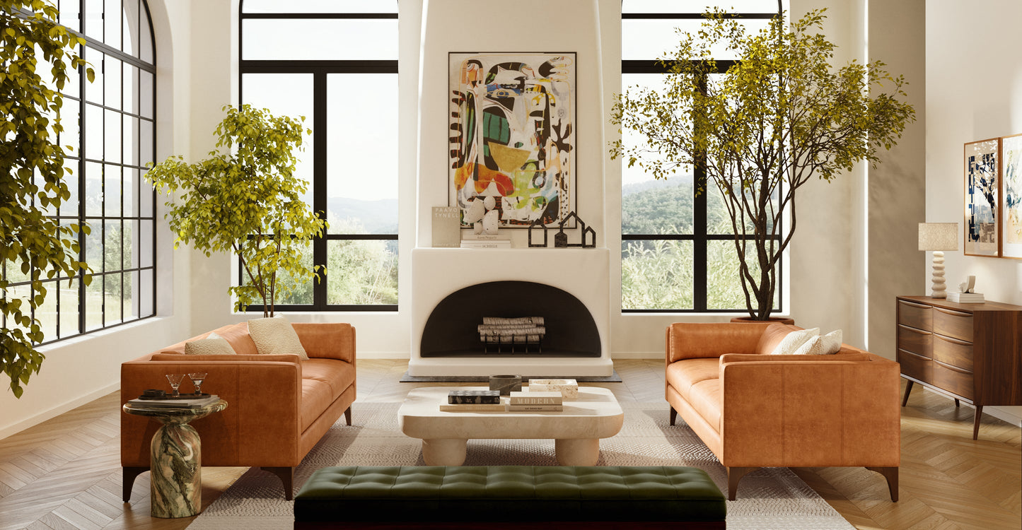 Divano in pelle Argan