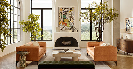 Divano in pelle Argan