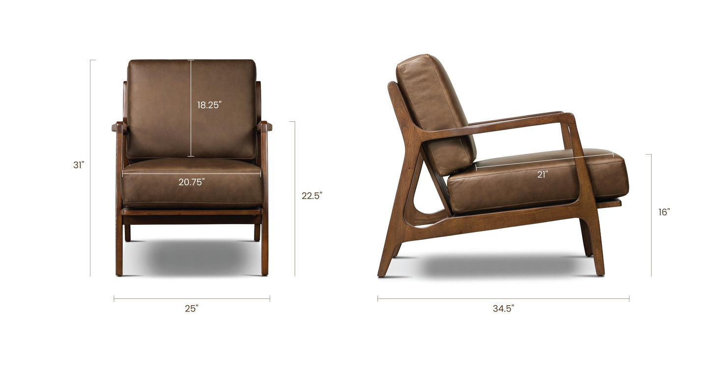 Poltrona in pelle Verity