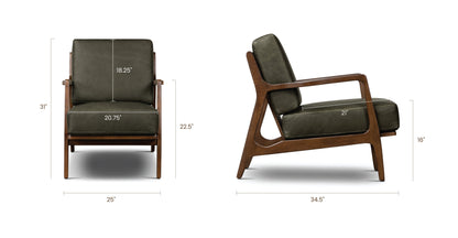 Poltrona in pelle Verity