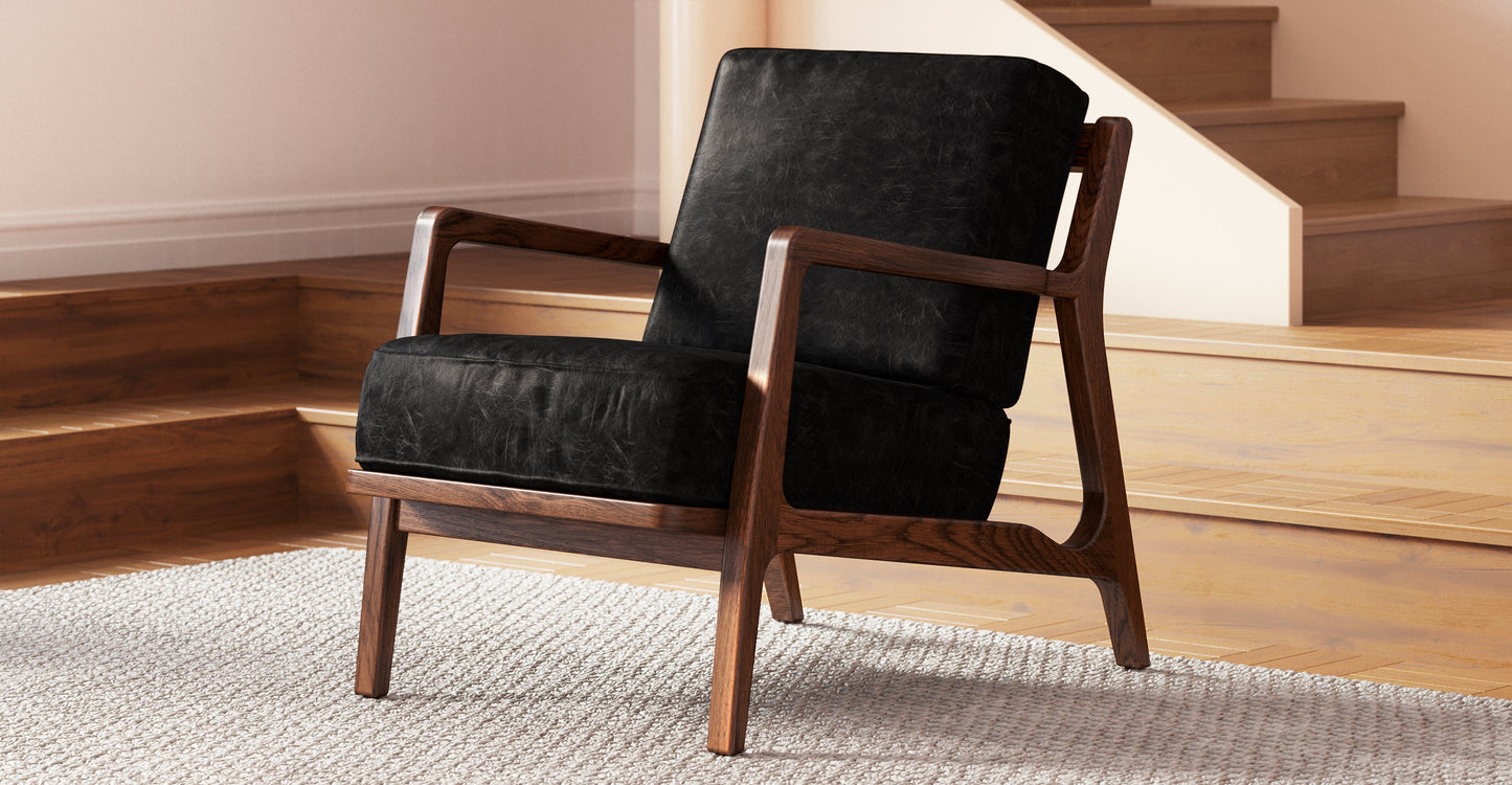 Poltrona in pelle Verity