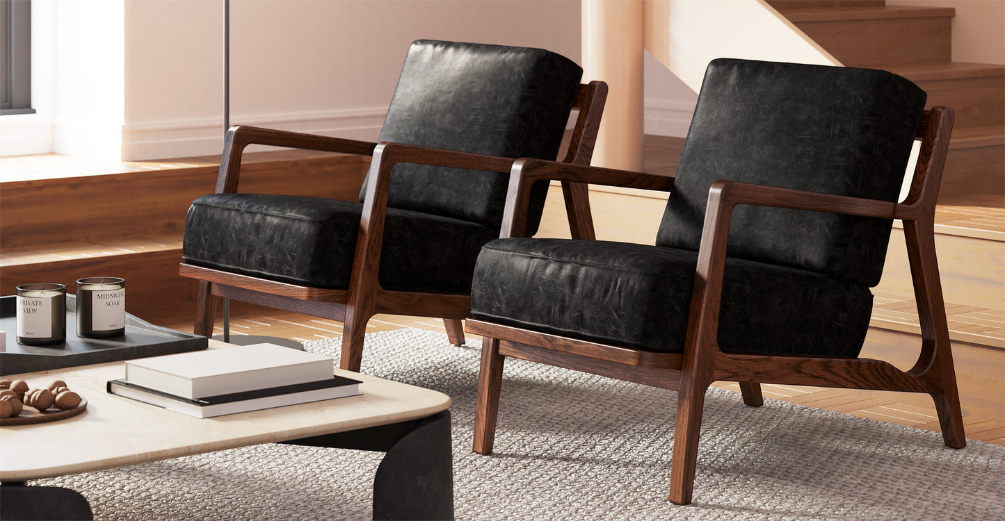 Poltrona in pelle Verity