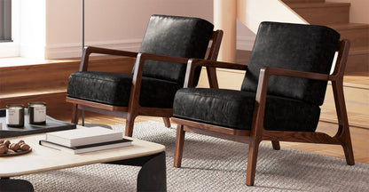 Poltrona in pelle Verity