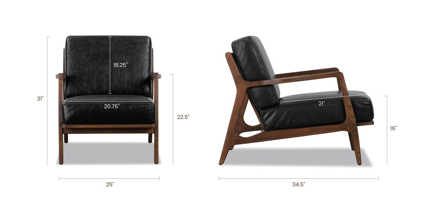 Poltrona in pelle Verity