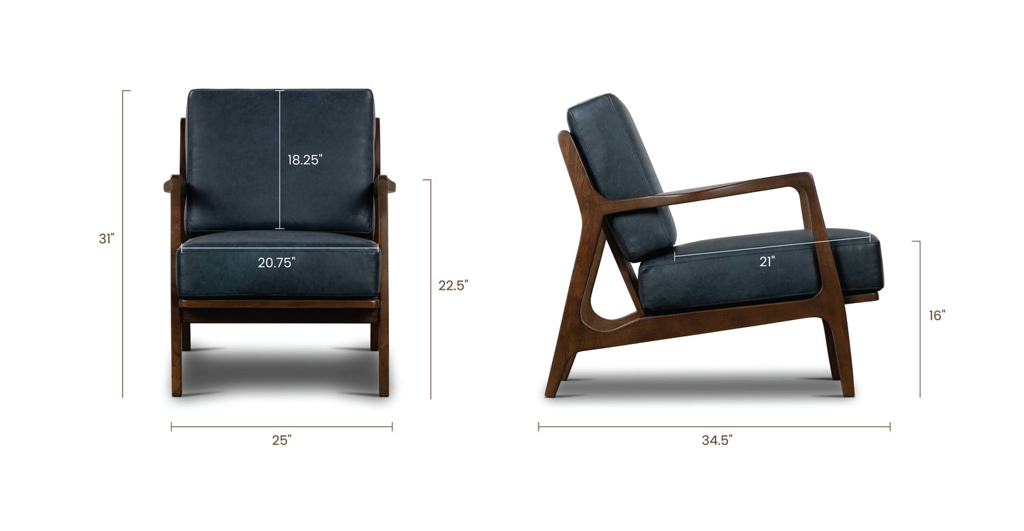 Poltrona in pelle Verity