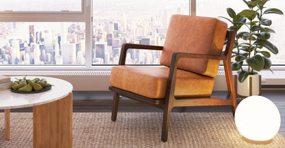 Poltrona in pelle Verity