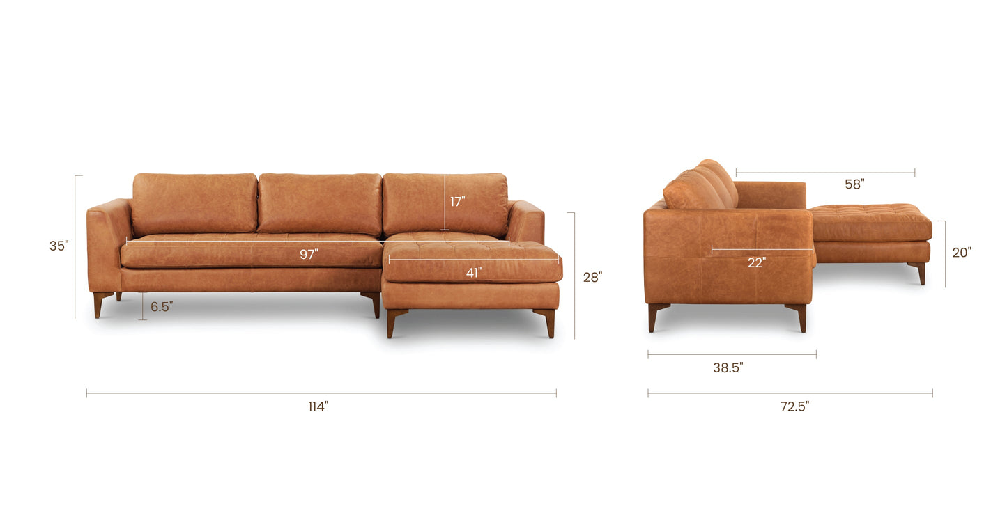 Sezionale Calle rivolta a destra