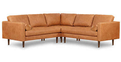 Divano angolare in pelle Napa