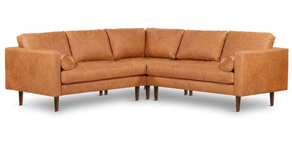 Divano angolare in pelle Napa