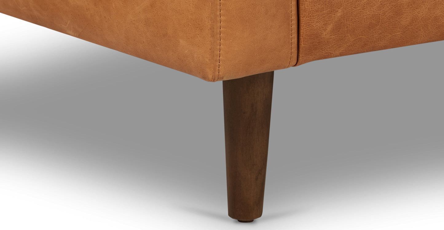 Divano angolare in pelle Napa