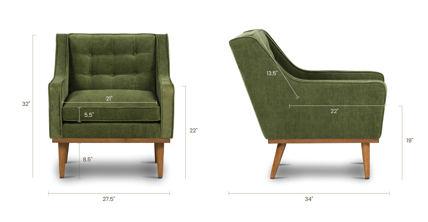 Poltrona in tessuto Gus