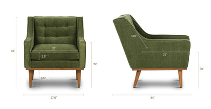 Poltrona in tessuto Gus