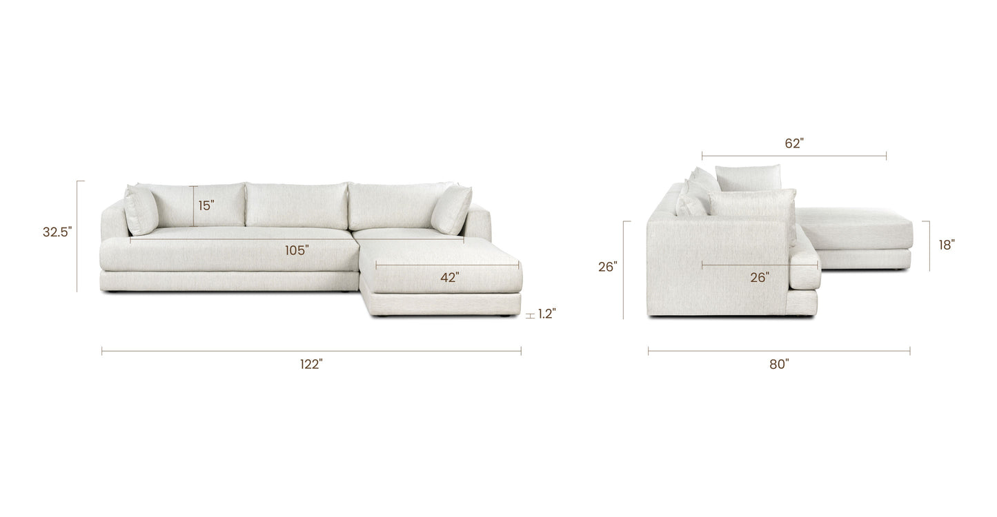 Divano componibile Marcel rivolto a destra