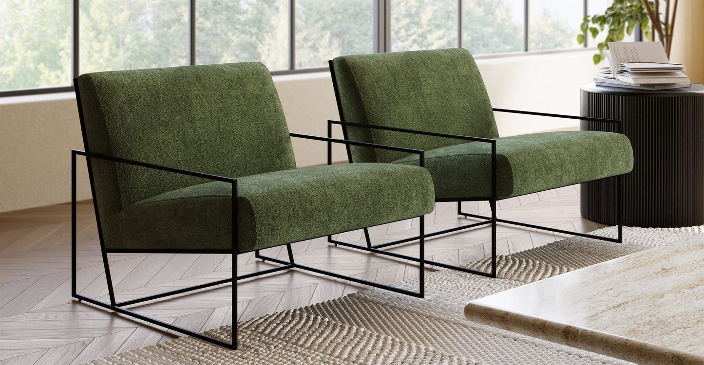 Poltrona in tessuto Bo