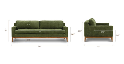 Divano in velluto Zyon