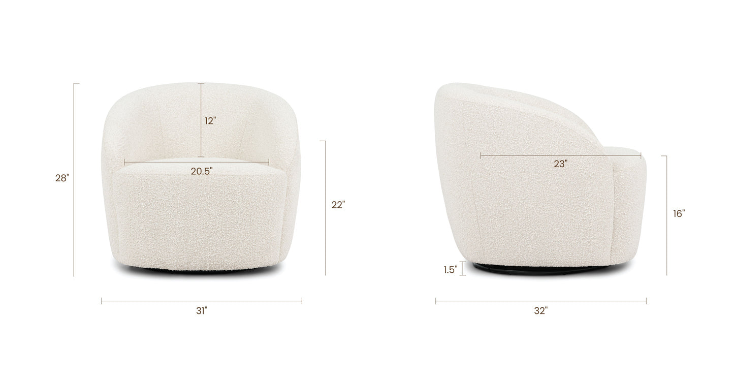 Poltrona girevole Alma