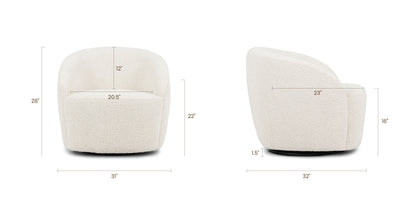 Poltrona girevole Alma