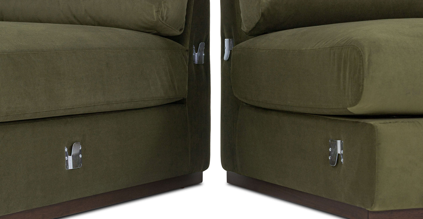 Divano componibile Malaga Velvet rivolto a sinistra