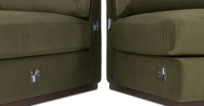 Divano componibile Malaga Velvet rivolto a sinistra