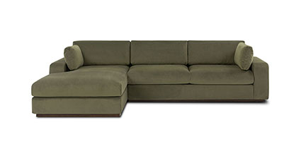Divano componibile Malaga Velvet rivolto a sinistra