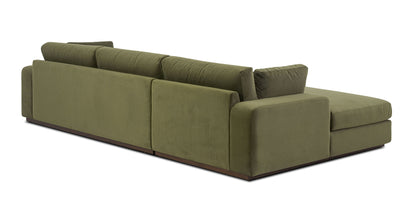 Divano componibile Malaga Velvet rivolto a sinistra