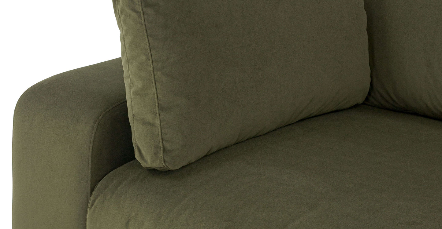 Divano componibile Malaga Velvet rivolto a destra