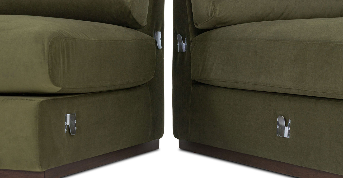 Divano componibile Malaga Velvet rivolto a destra