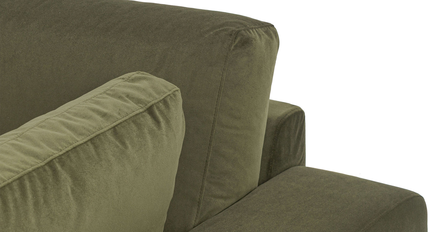 Divano componibile Malaga Velvet rivolto a destra