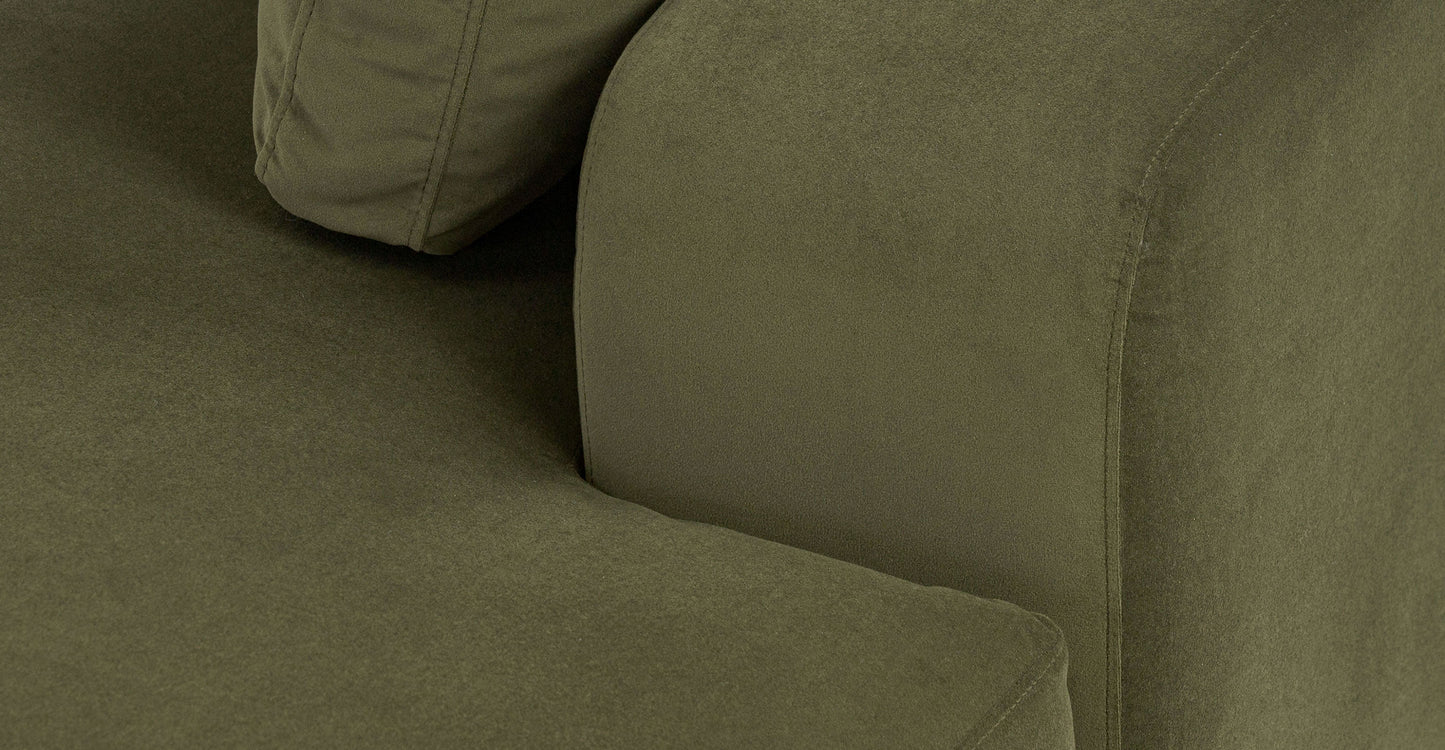 Divano componibile Malaga Velvet rivolto a destra