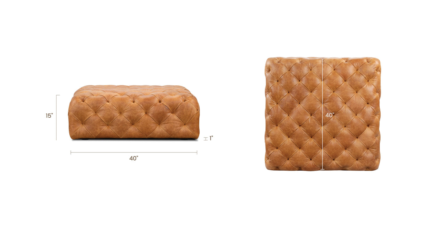 Pouf in pelle di Torino