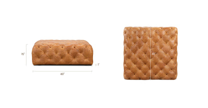 Pouf in pelle di Torino