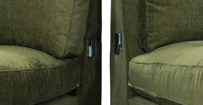 Divano angolare in velluto Napa