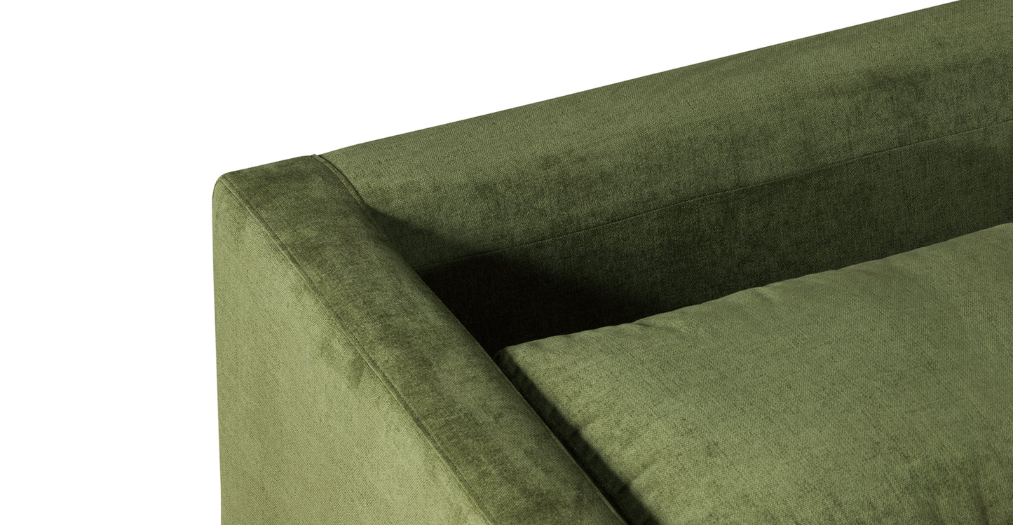 Divano angolare in velluto Napa