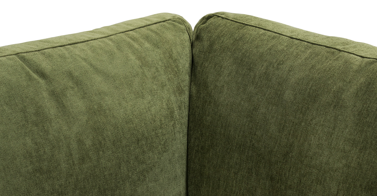 Divano angolare in velluto Napa