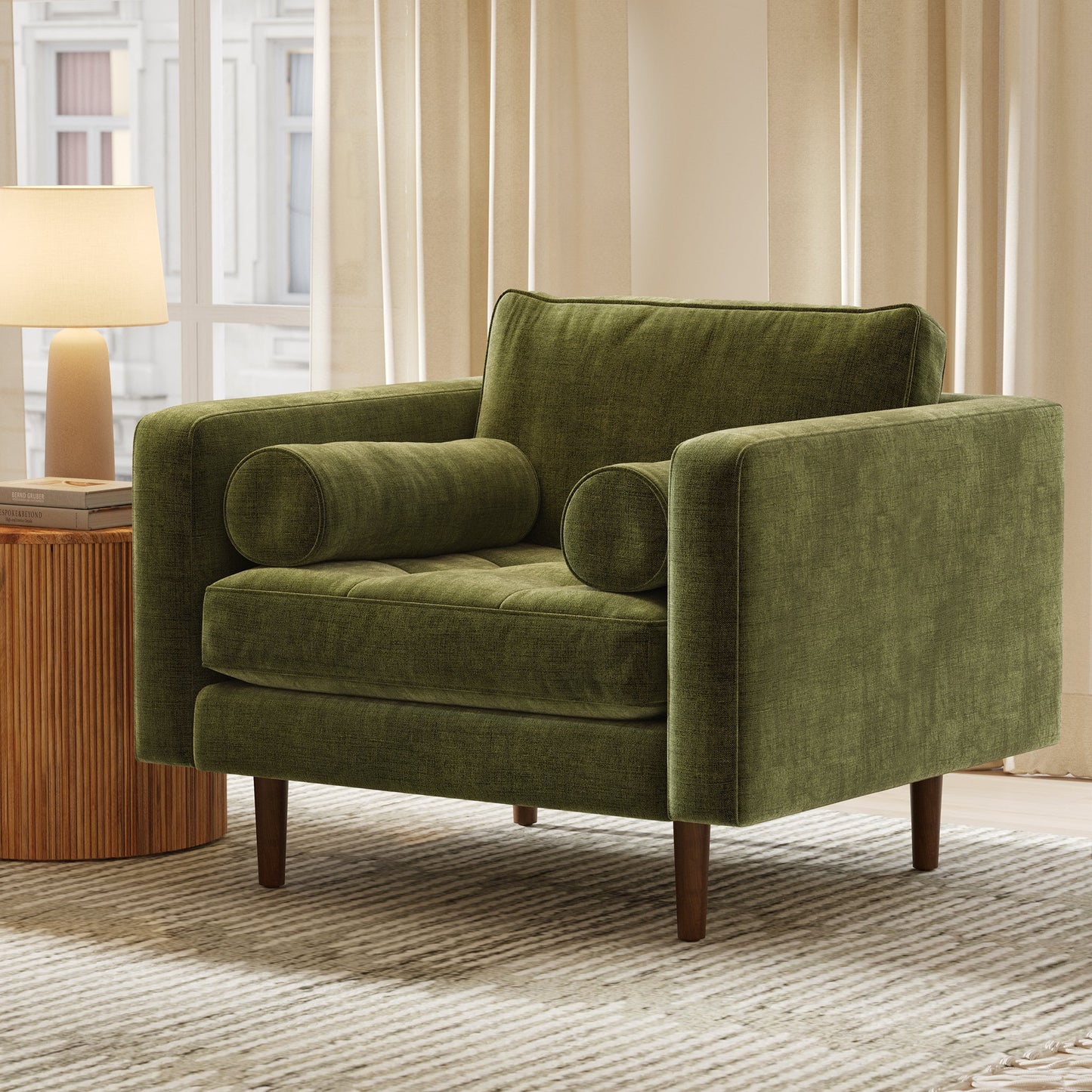 Poltrona in velluto Napa