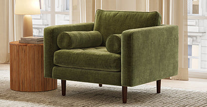 Poltrona in velluto Napa