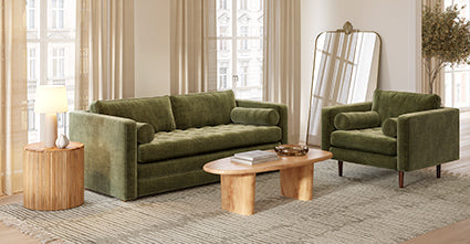 Poltrona in velluto Napa