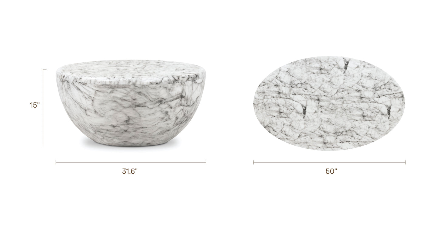 Tavolino ovale Trevi