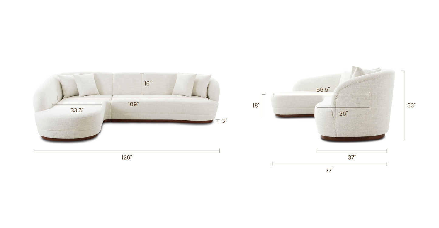 Divano componibile Arles con rivestimento sinistro