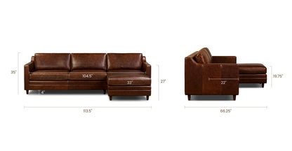 Divano letto estraibile Harper 113.5 rivolto a destra