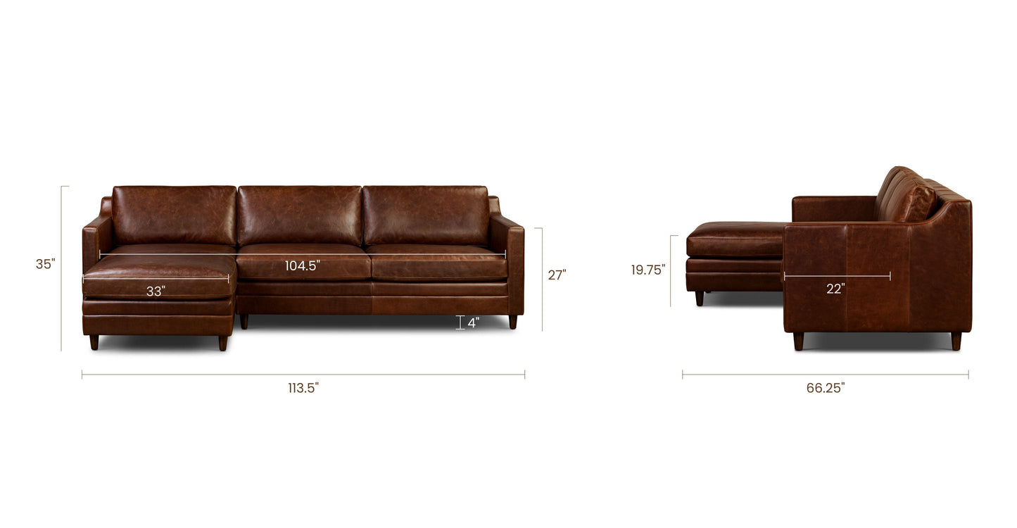 Divano letto estraibile Harper 113.5 rivolto a sinistra