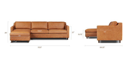 Divano letto estraibile Harper 113.5 rivolto a sinistra