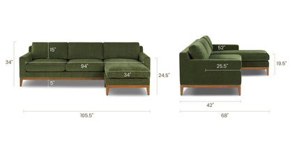 Zyon 105.5 Chaise longue reversibile componibile