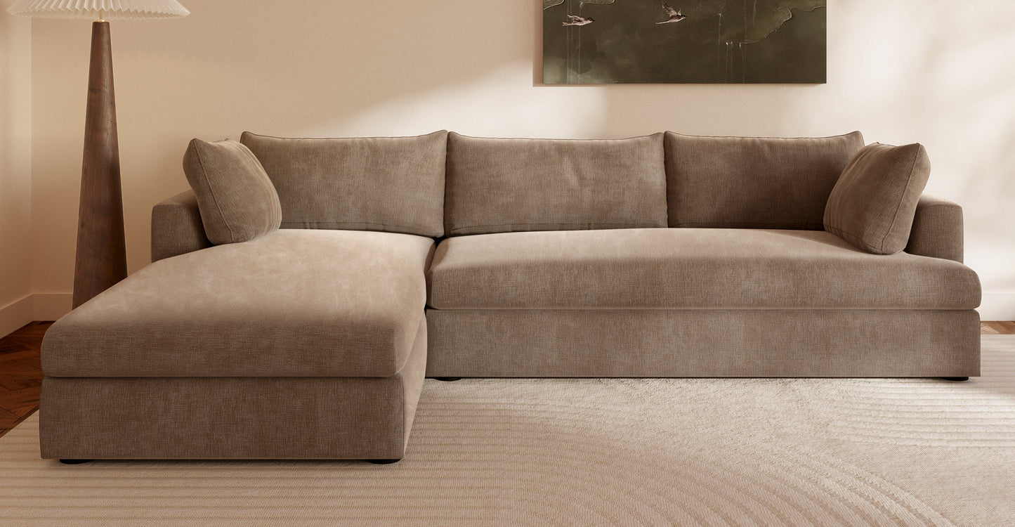 Divano componibile Milo con contenitore rivolto a sinistra