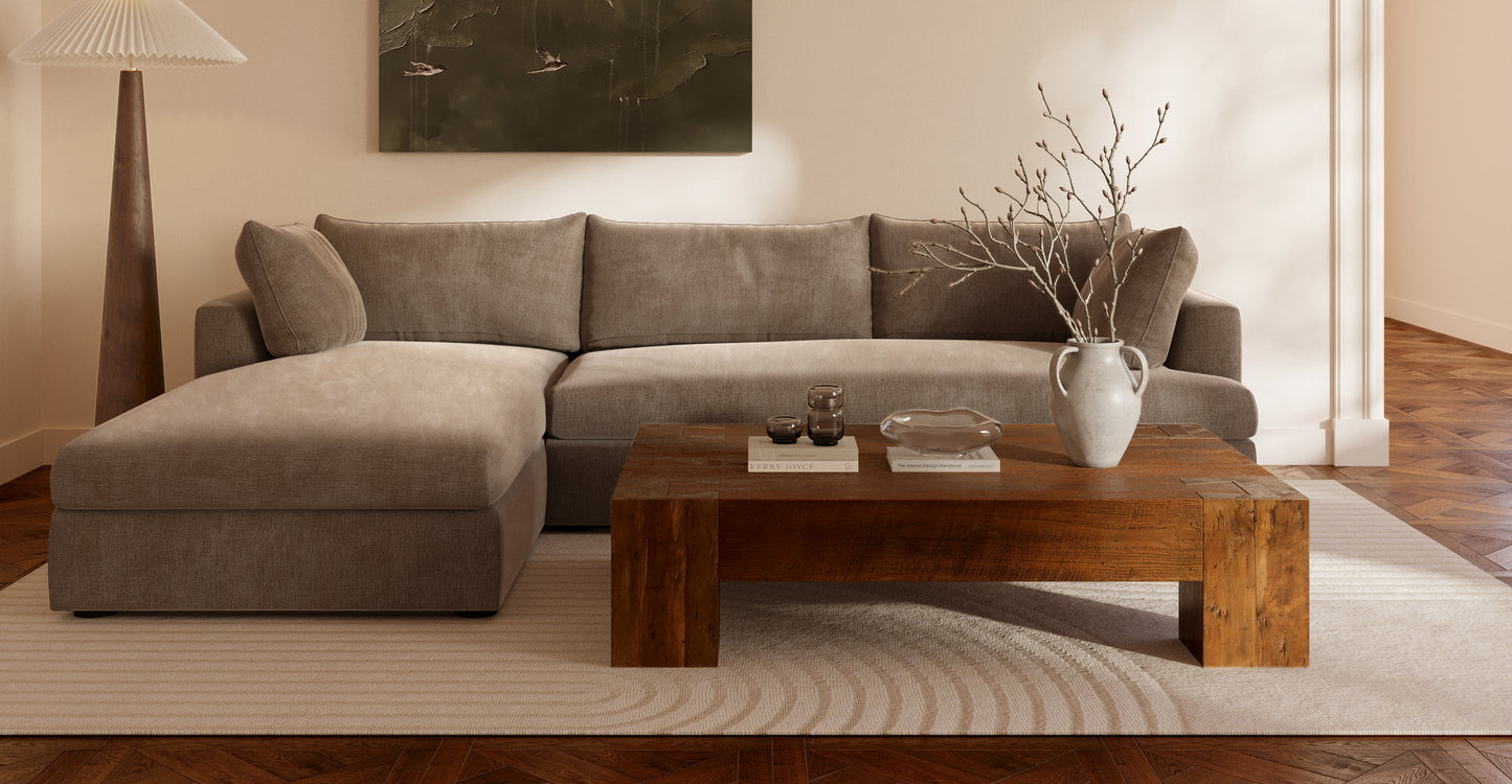 Divano componibile Milo con contenitore rivolto a sinistra