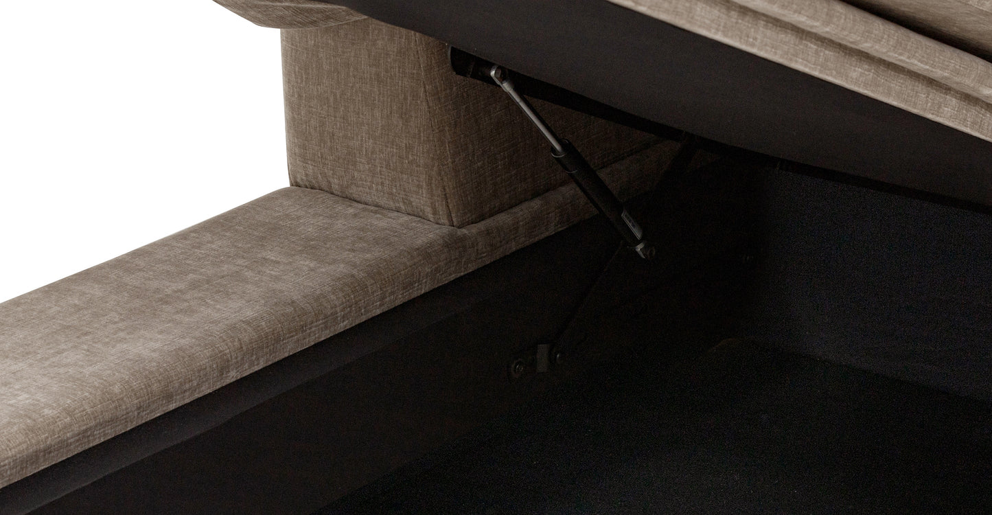 Divano componibile Milo con contenitore rivolto a sinistra