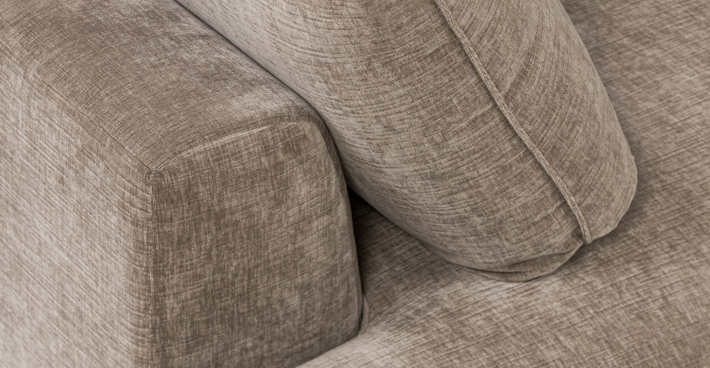 Divano componibile Milo con contenitore rivolto a destra